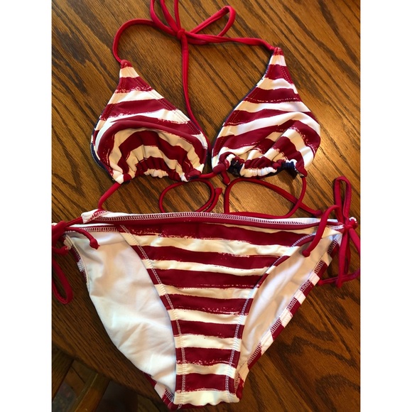 reversible american flag swimsuit - Picture 2 of 2